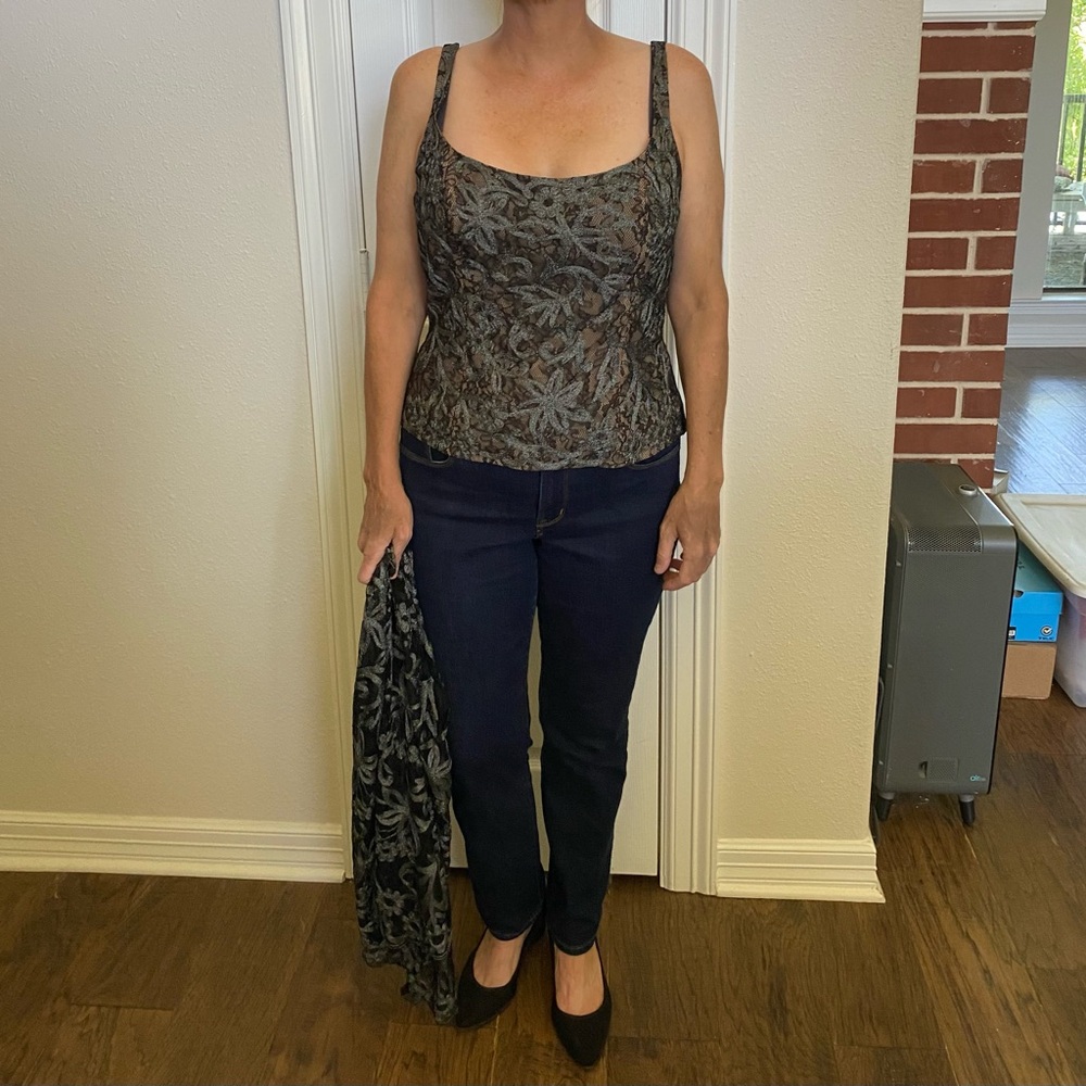 2 Piece Sparkly Tank with Matching Jacket